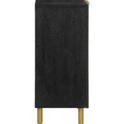 senkki Musta 60x33x75 cm suunniteltu puu (17650)