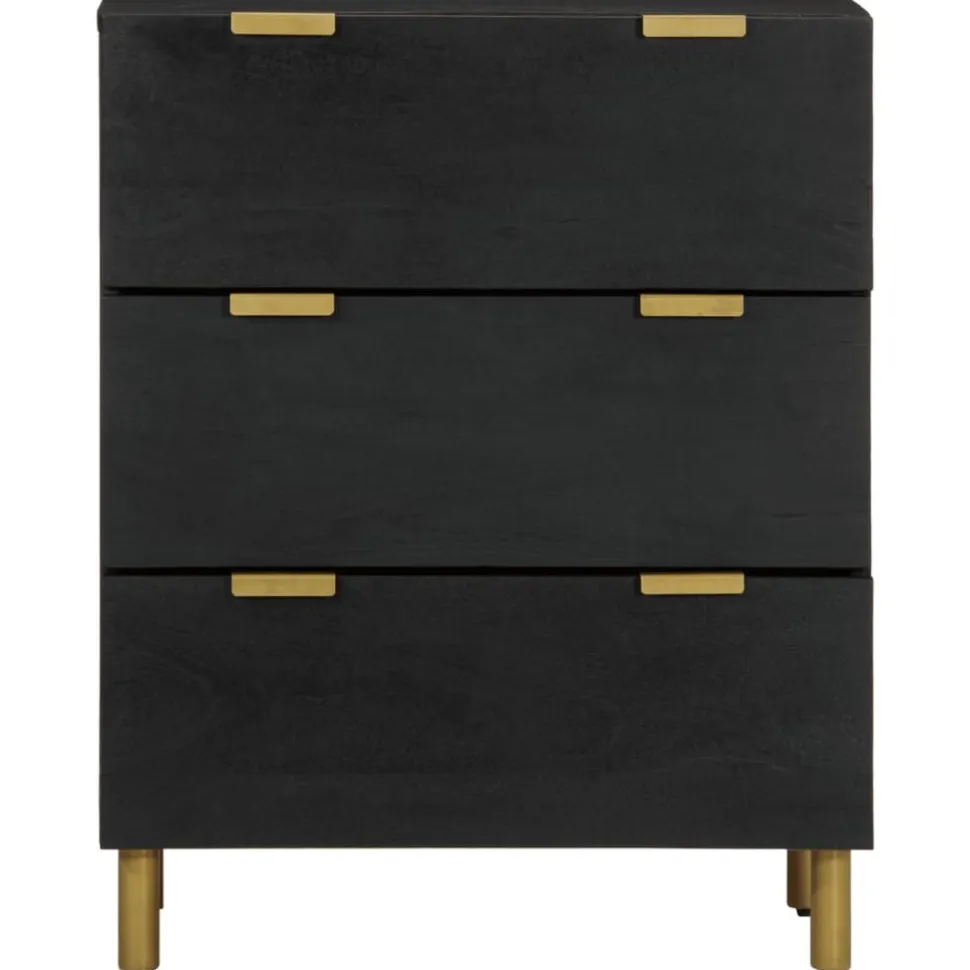 senkki Musta 60x33x75 cm suunniteltu puu (17651)