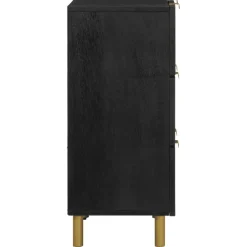 senkki Musta 60x33x75 cm suunniteltu puu (17651)