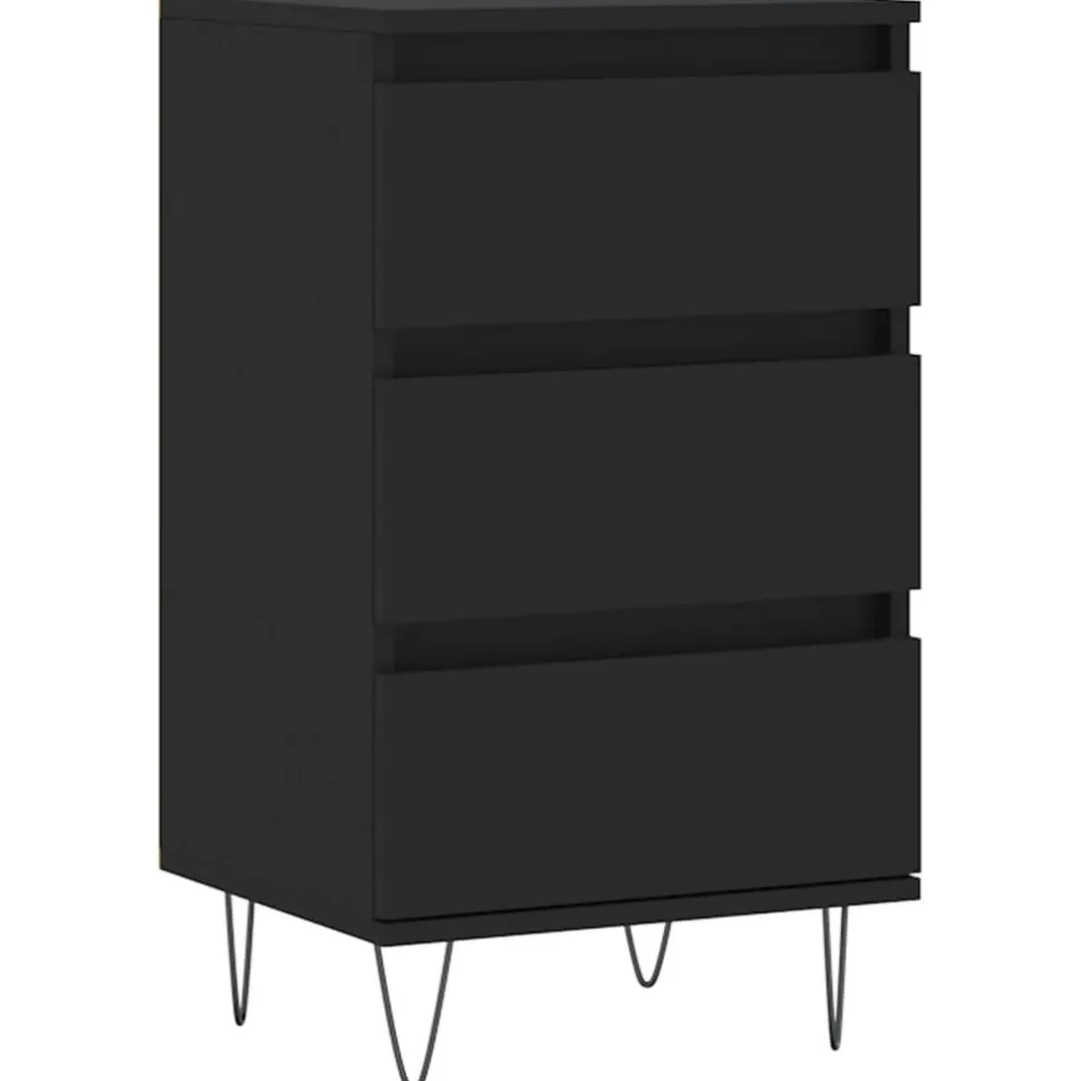 Senkki musta 40x35x70 cm tekninen puu (31093)