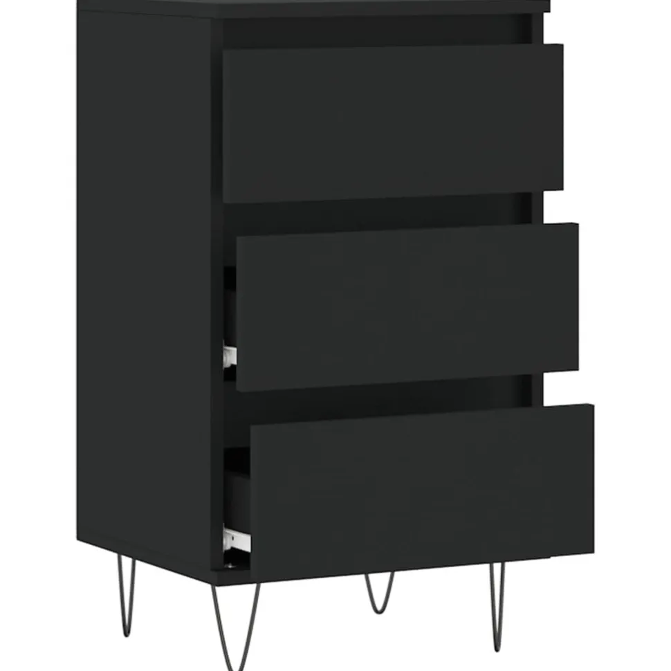 Senkki musta 40x35x70 cm tekninen puu (31093)