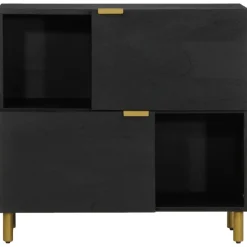 Senkki musta 80x33x75 cm tekninen puu (17675)