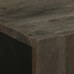 Senkki musta 60x33x75 cm täysi mangopuu (17686)