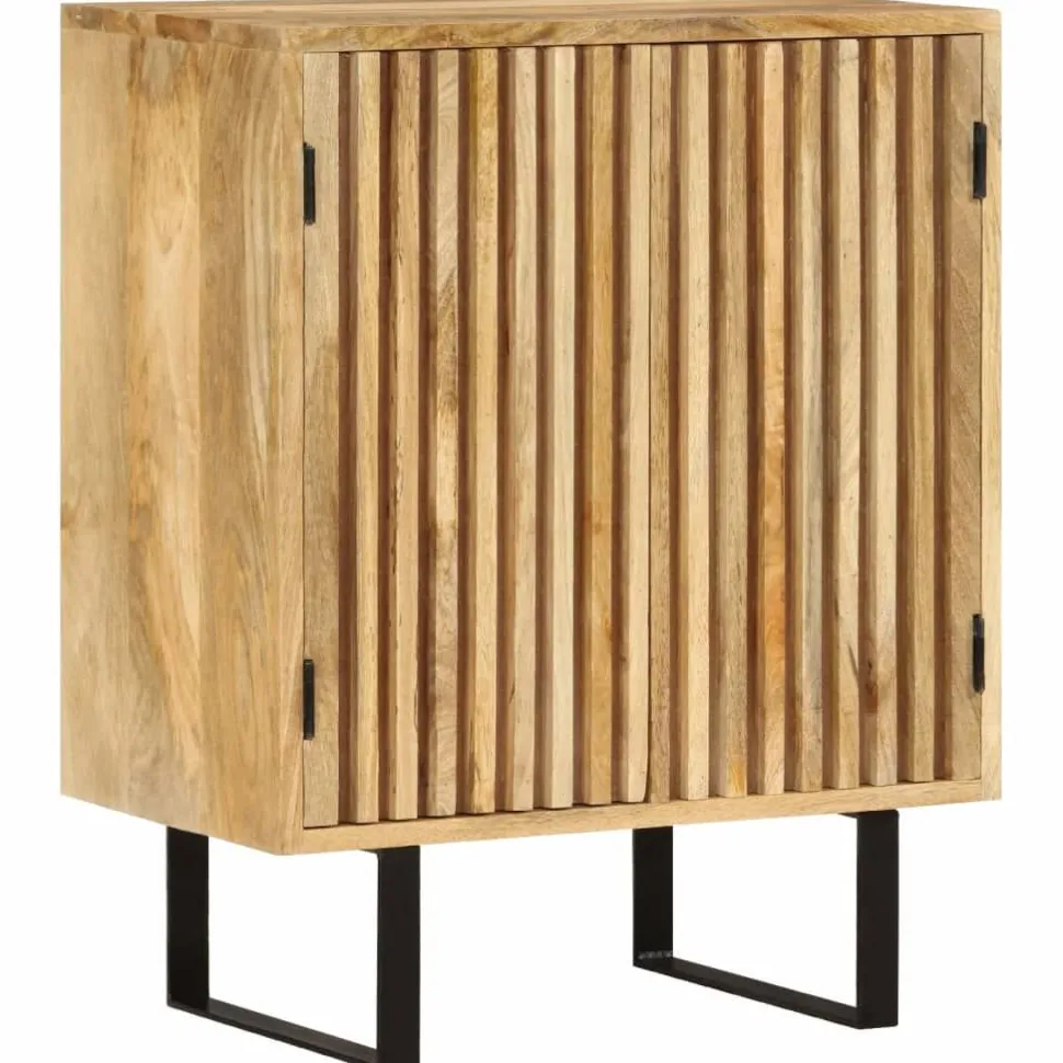 Senkki 2 ovella 55x35x70 cm täysi mangopuu (54983)