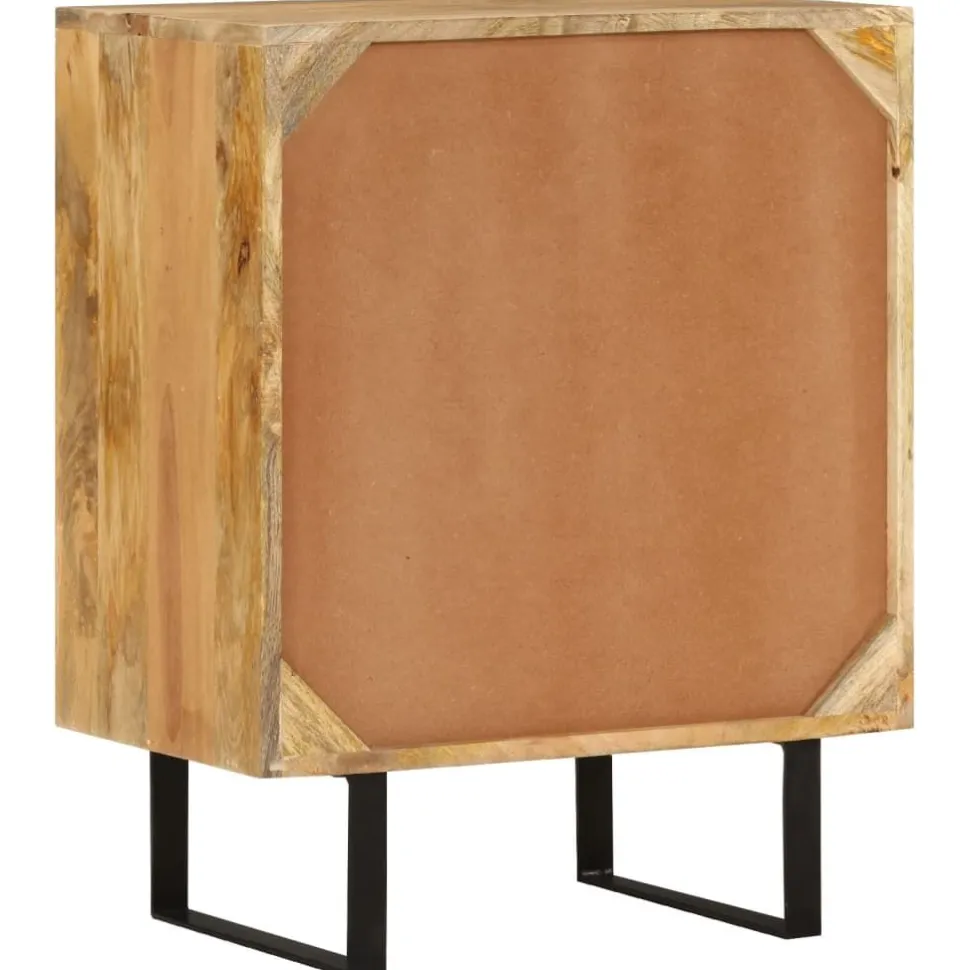 Senkki 2 ovella 55x35x70 cm täysi mangopuu (54983)