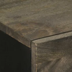 Senkkisarja 2-osainen musta 60x33x75 cm massiivipuu mango (09998)