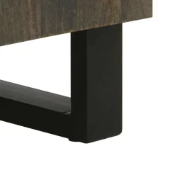 Senkkisarja 3-osainen musta 60x33x75 cm massiivipuu mango (09999)