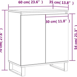 Senkki savutammi 60x35x70 cm tekninen puu (27169)