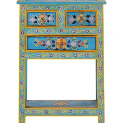 Senkki turkoosi 55x30x76 cm täysi mangopuu (55011)