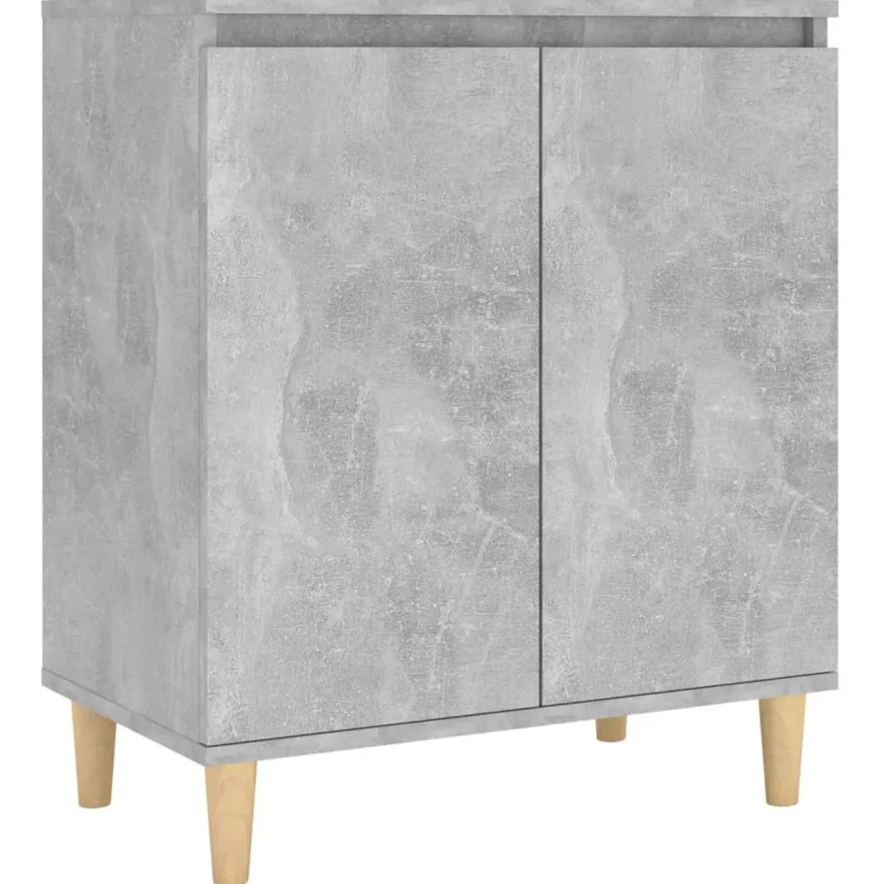 Senkki täyspuujaloilla 60x35x70cm lastulevy betoninharmaa