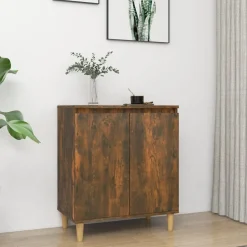 Senkki täyspuujaloilla 60x35x70cm lastulevy betoninharmaa