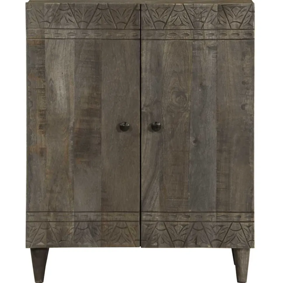 Senkki Vaaleanharmaa 60x33,5x75 cm Massiivipuu Mango (17794)