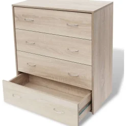 Senkki 4 vetolaatikolla 60 x 30,5 x 71 cm tammenvärinen