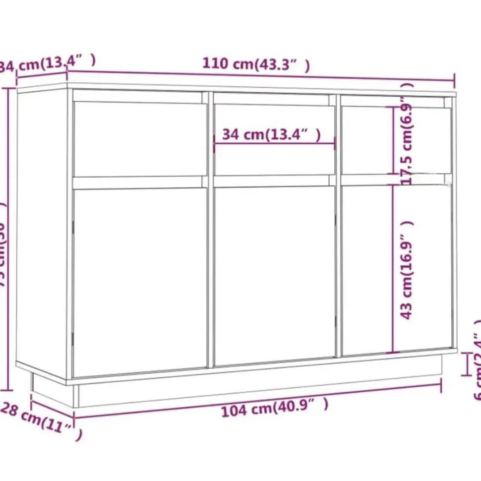 Senkki 110x34x75cm eri värejä