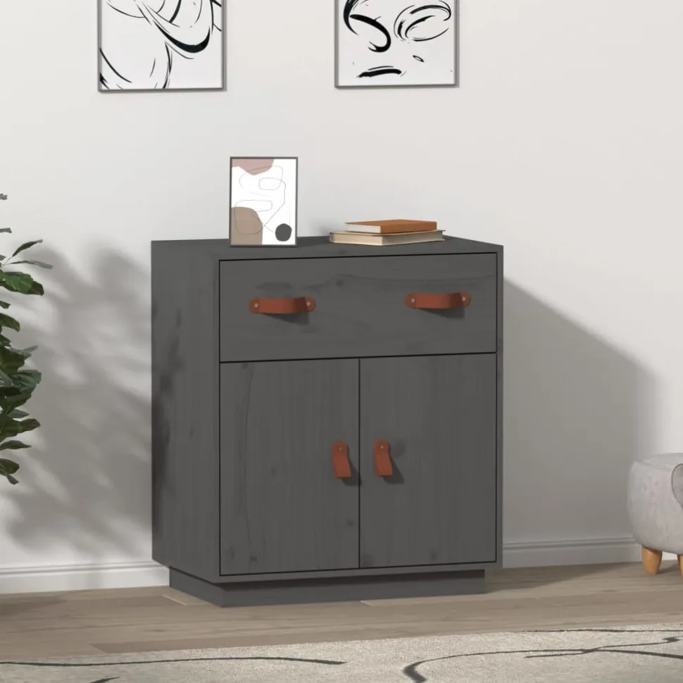 Senkki 2 65,5x40x75 cm mänty harmaa