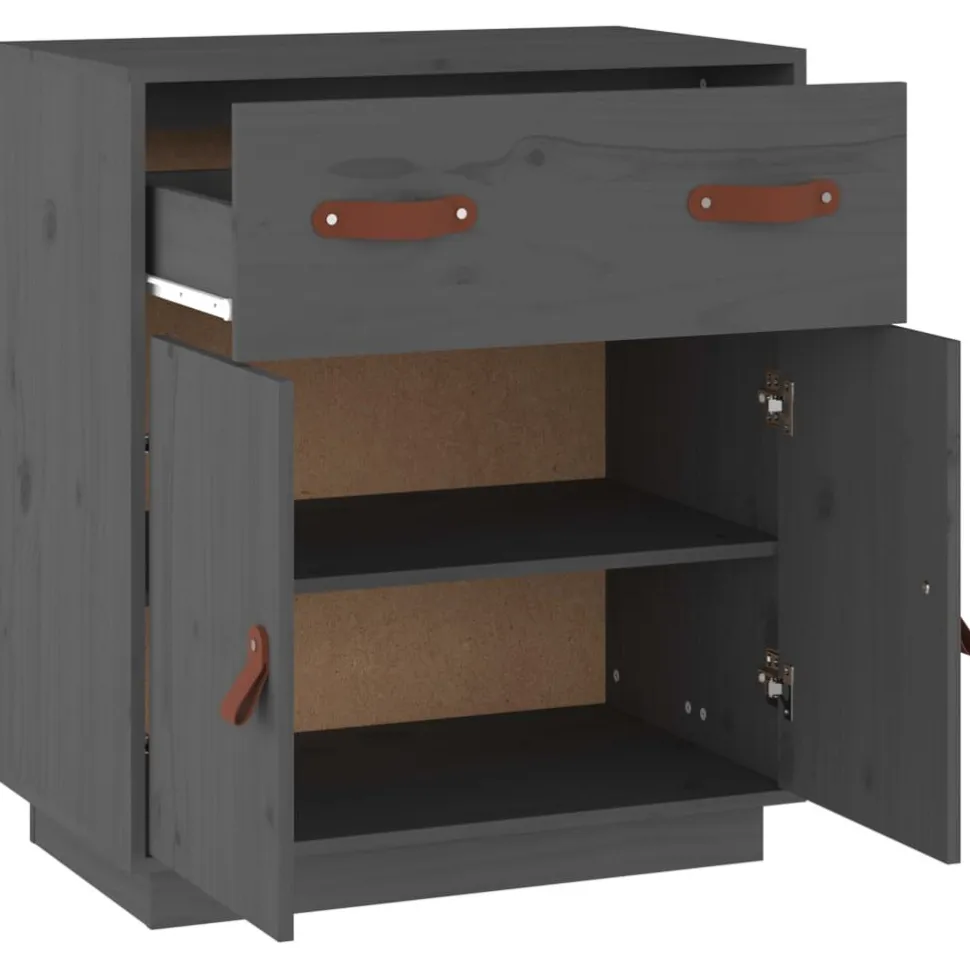 Senkki 2 65,5x40x75 cm mänty harmaa