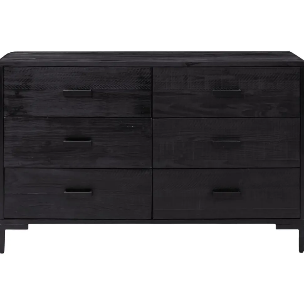 Senkki 110x35x70 cm mänty musta