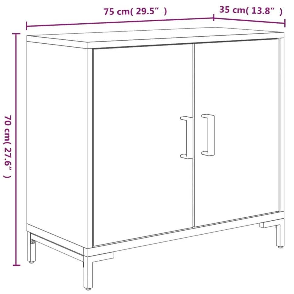 Senkki 75x35x70 cm mänty ruskea