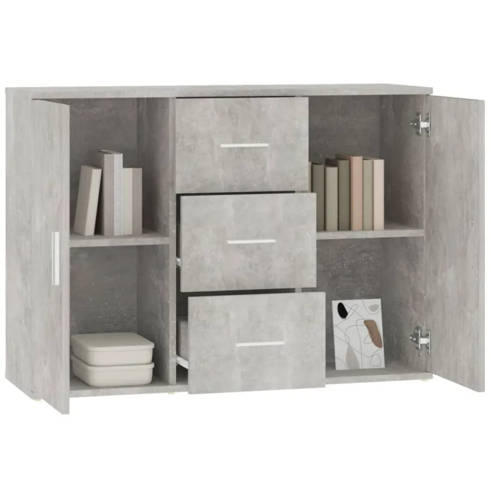 Senkki 91x29,5x65 cm tekninen puu betoninharmaa