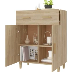 Senkki 69,5x34x89 cm tekninen puu betoninharmaa