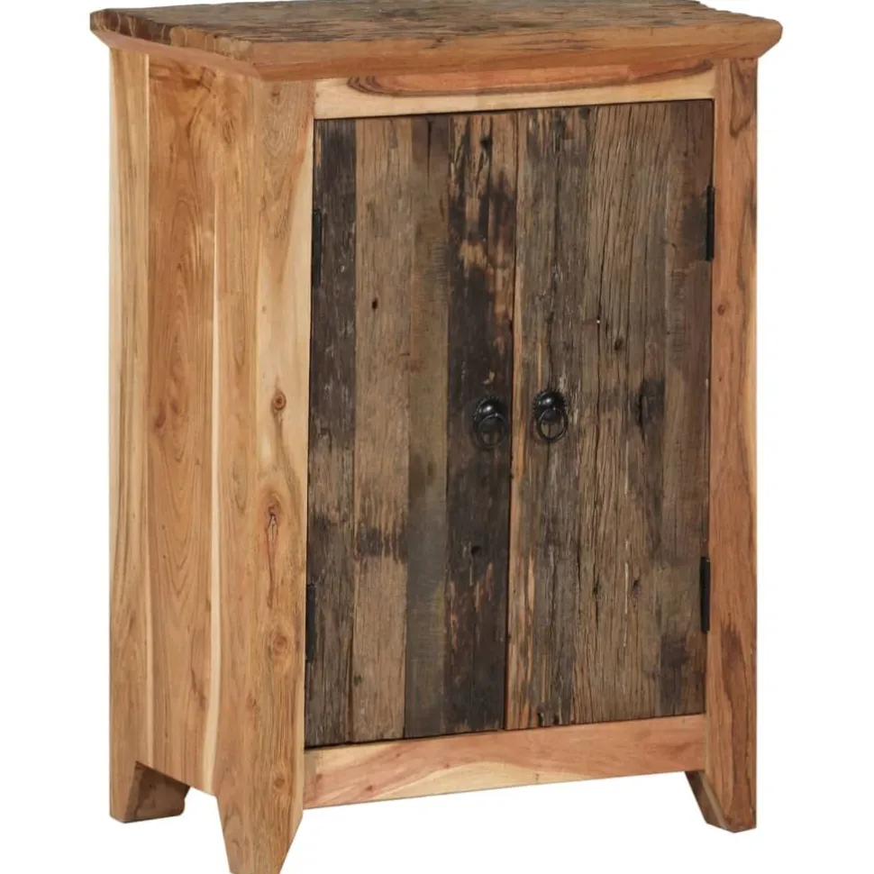 Senkki 55x33x75 cm täysi akasia ja kierrätetty puu (51601)