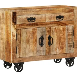 Senkki 80x30x65 cm täysi karkea mangopuu (51689)