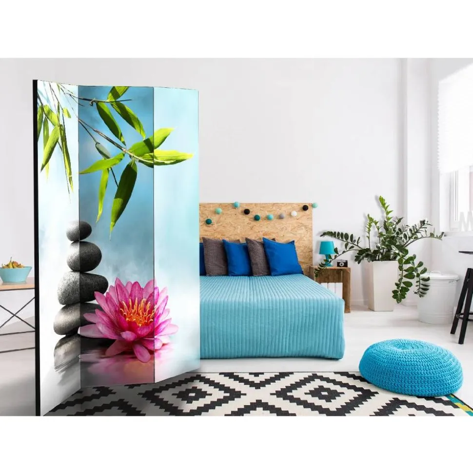 Sermi Artgeist Water Lily and Zen Stones 135x172cm