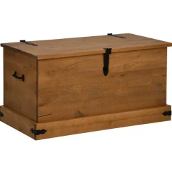 säilytysarkku HALDEN harmaa 91x48x47 cm massiivipuu mänty (18403)