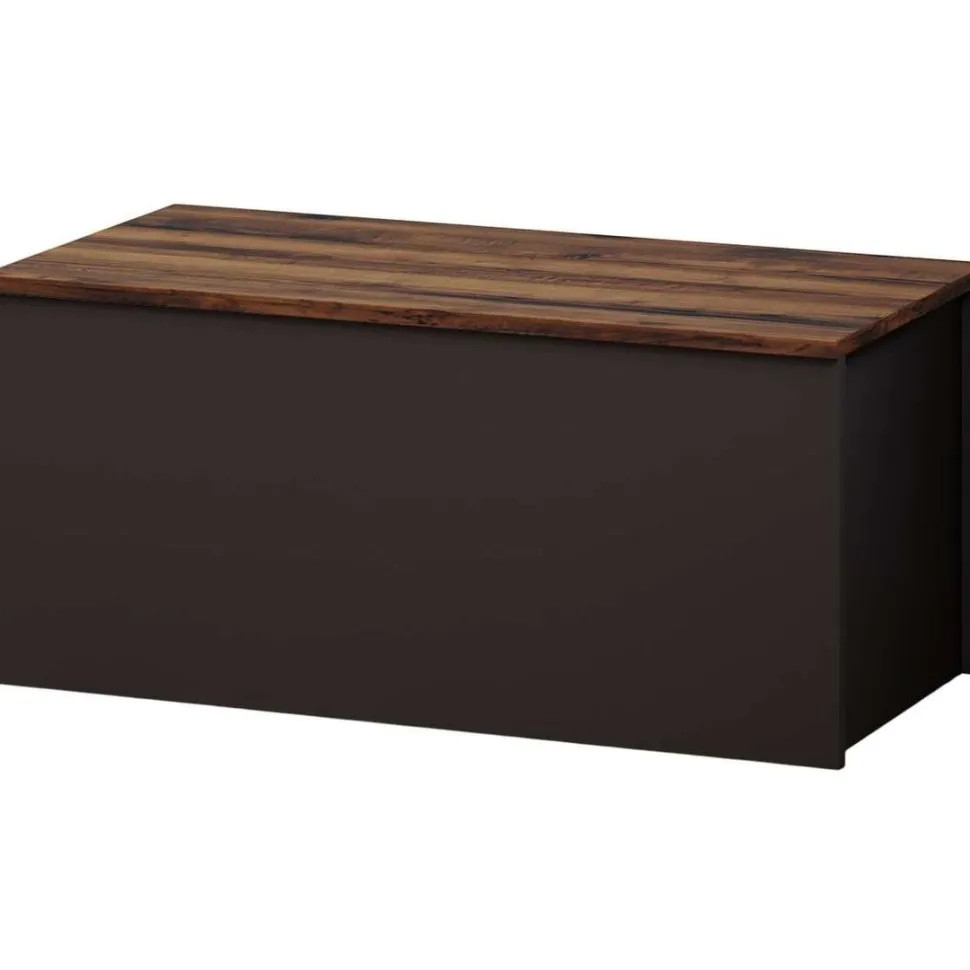 Säilytysarkku Linento Furniture Florya, valkoinen/pähkinänruskea
