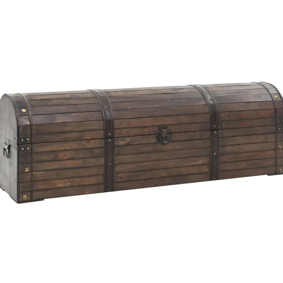 Säilytysarkku massiivipuu vintagetyyli 120x30x40 cm