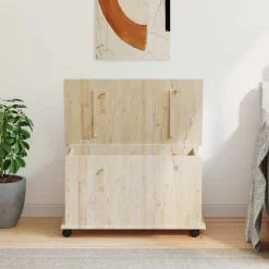 Säilytysarkku pyörillä ALTA, 73x39,5x43 cm, täysi mänty, eri värejä (29678)