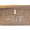 Säilytyskori Linento Good Vibes, 35x23x23cm, kerma