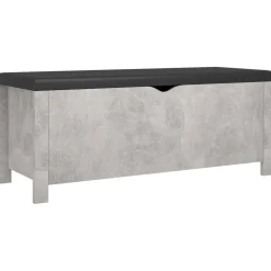 Säilytyslaatikko betoninharmaa 105x40x45 cm tekninen puu (26772)