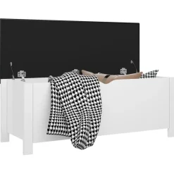 Säilytyslaatikko betoninharmaa 105x40x45 cm tekninen puu (26772)