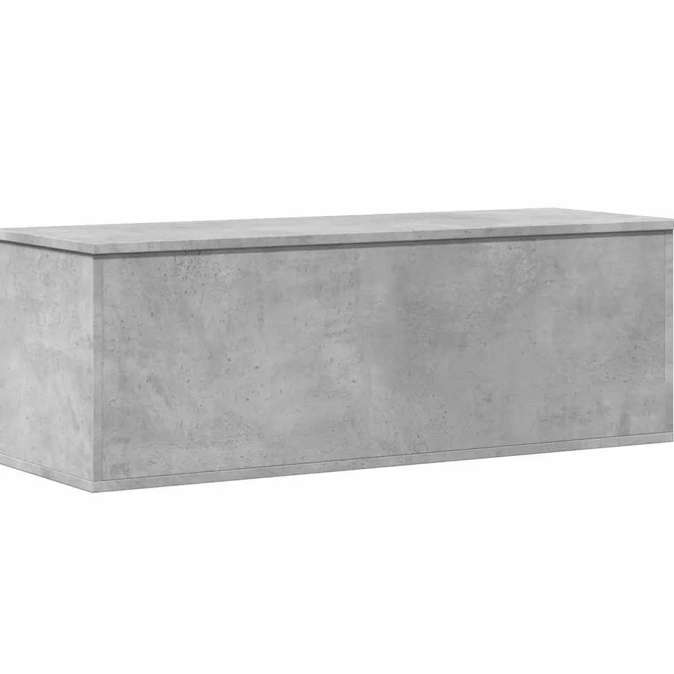 Säilytyslaatikko betoninharmaa 102x35x35 cm tekninen puu (40691)