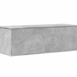 Säilytyslaatikko betoninharmaa 102x35x35 cm tekninen puu (40691)
