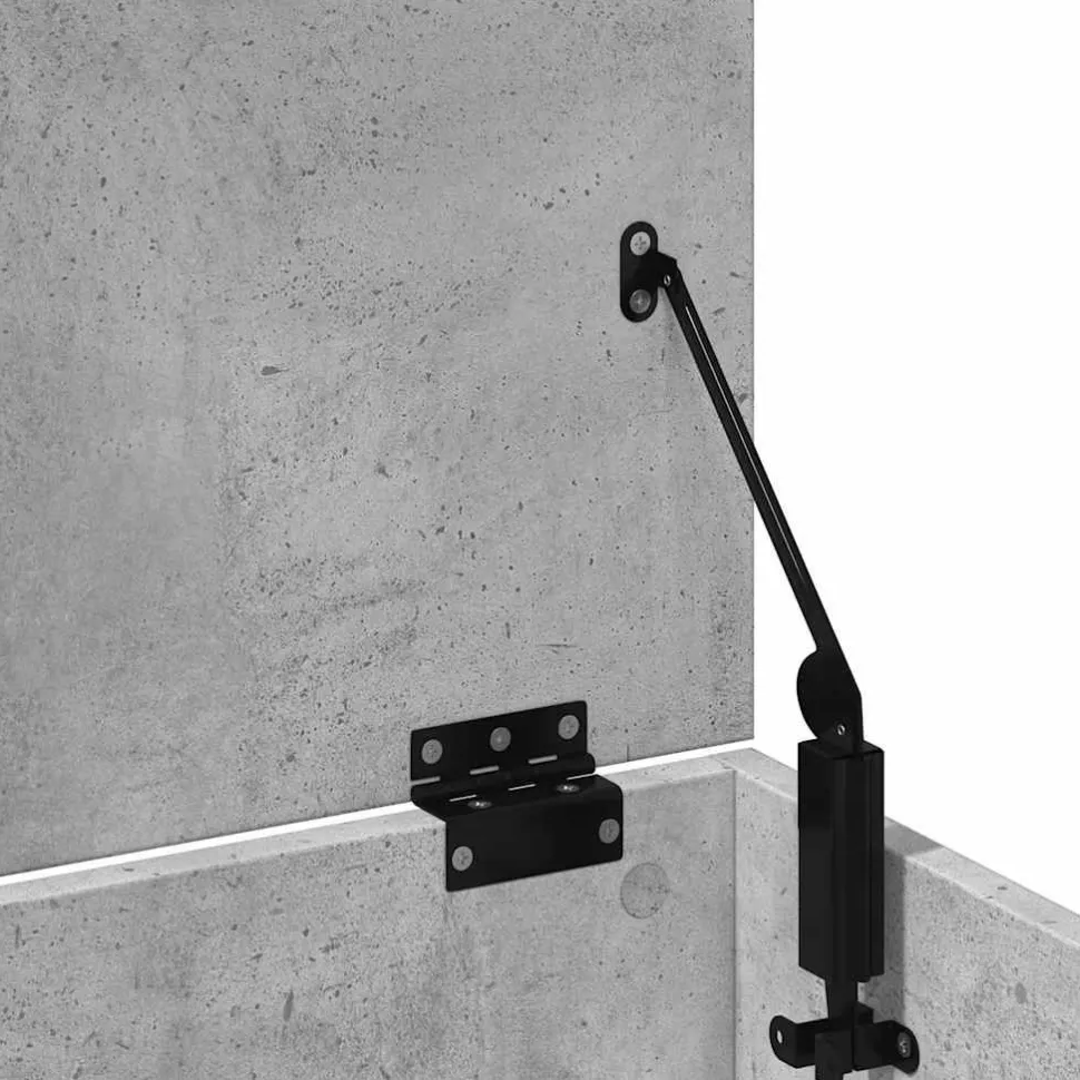 Säilytyslaatikko betoninharmaa 102x35x35 cm tekninen puu (40691)
