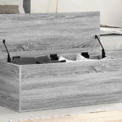 Säilytyslaatikko harmaa Sonoma 90x35x35 cm tekninen puu (40686)