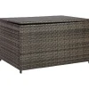 Säilytyslaatikko Home4you Wicker, 122x52x62cm, polyrottinki, tummanruskea