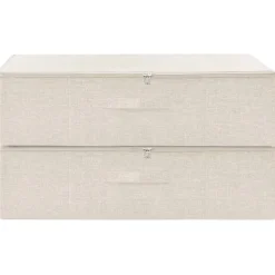Säilytyslaatikko kangas 70x40x18 cm kerma