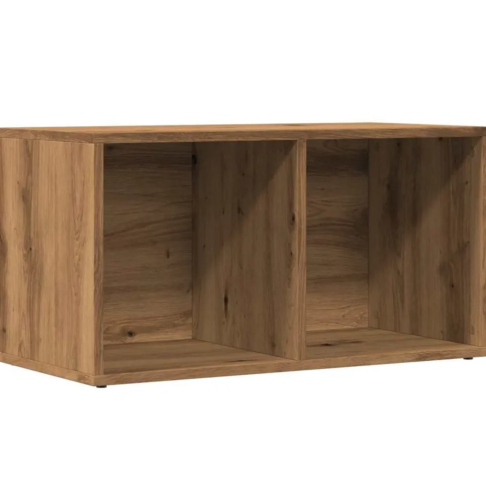 Säilytyslaatikko LP-levyille musta tammi 71x34x36 cm tekninen puu (62401)