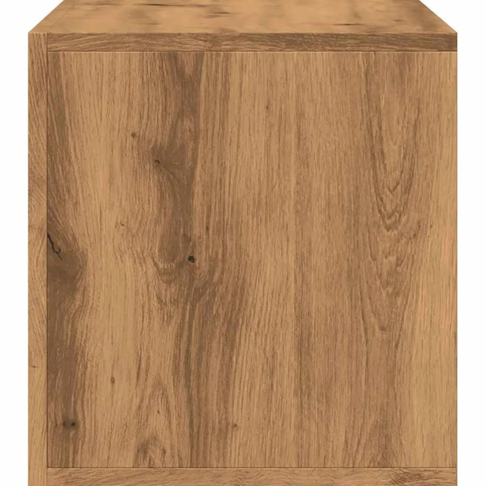 Säilytyslaatikko LP-levyille musta tammi 71x34x36 cm tekninen puu (62401)