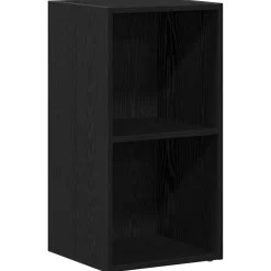 Säilytyslaatikko LP-levyille musta tammi 71x34x36 cm tekninen puu (62401)