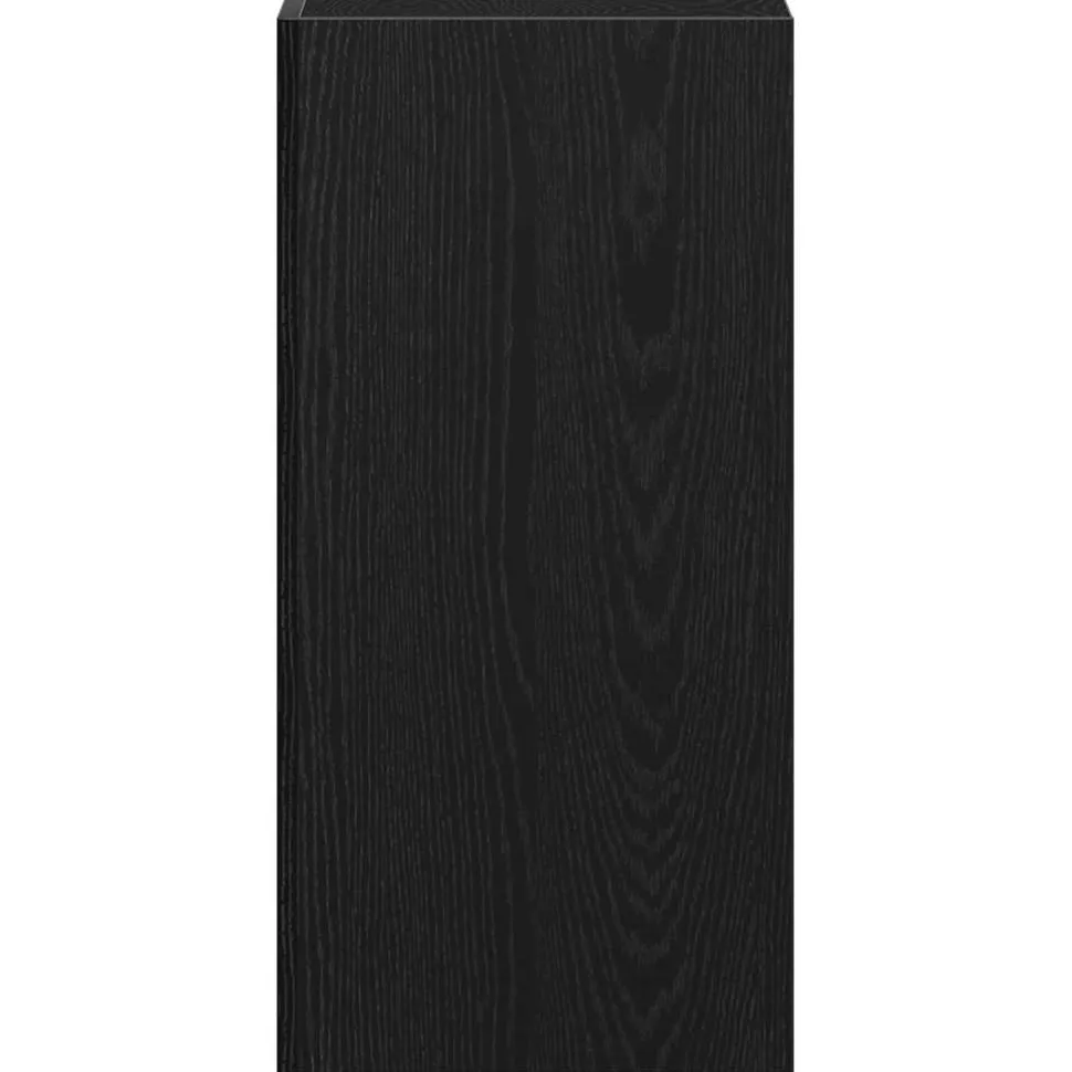 Säilytyslaatikko LP-levyille musta tammi 71x34x36 cm tekninen puu (62401)