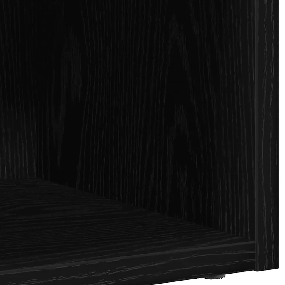 Säilytyslaatikko LP-levyille musta tammi 71x34x36 cm tekninen puu (62401)