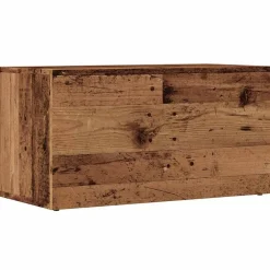 Säilytyslaatikko LP-levyille musta tammi 71x34x36 cm tekninen puu (62401)
