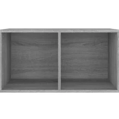 Säilytyslaatikko LP-levyille musta tammi 71x34x36 cm tekninen puu (62401)