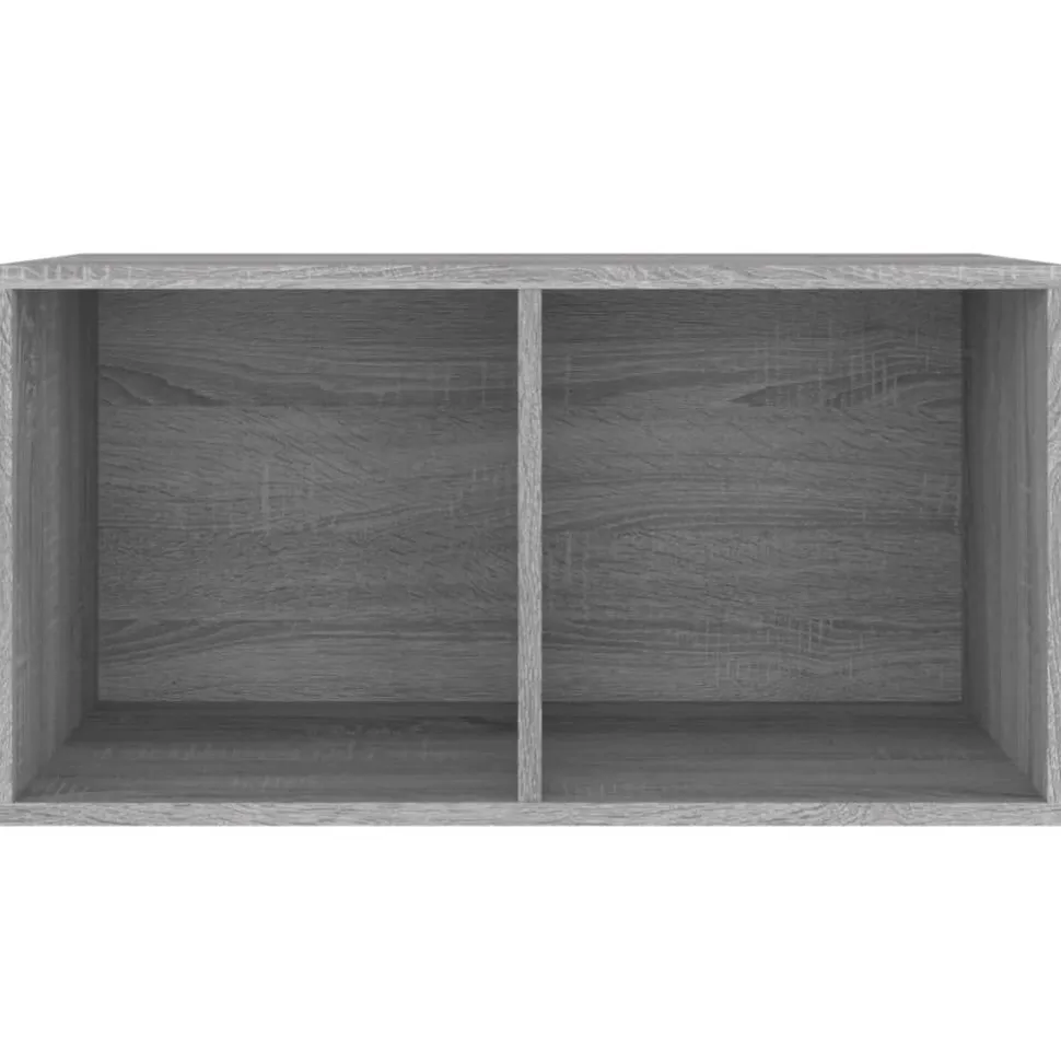 Säilytyslaatikko LP-levyille musta tammi 71x34x36 cm tekninen puu (62401)