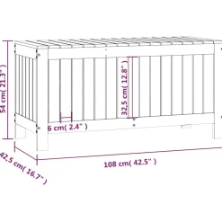 Säilytyslaatikko täysi mänty, 108x42,5x54 cm, eri värejä (28151)