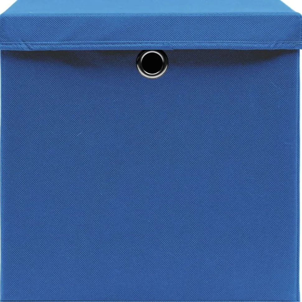 Säilytyslaatikot kansilla 10 kpl 28x28x28 cm sininen